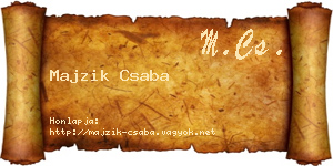 Majzik Csaba névjegykártya